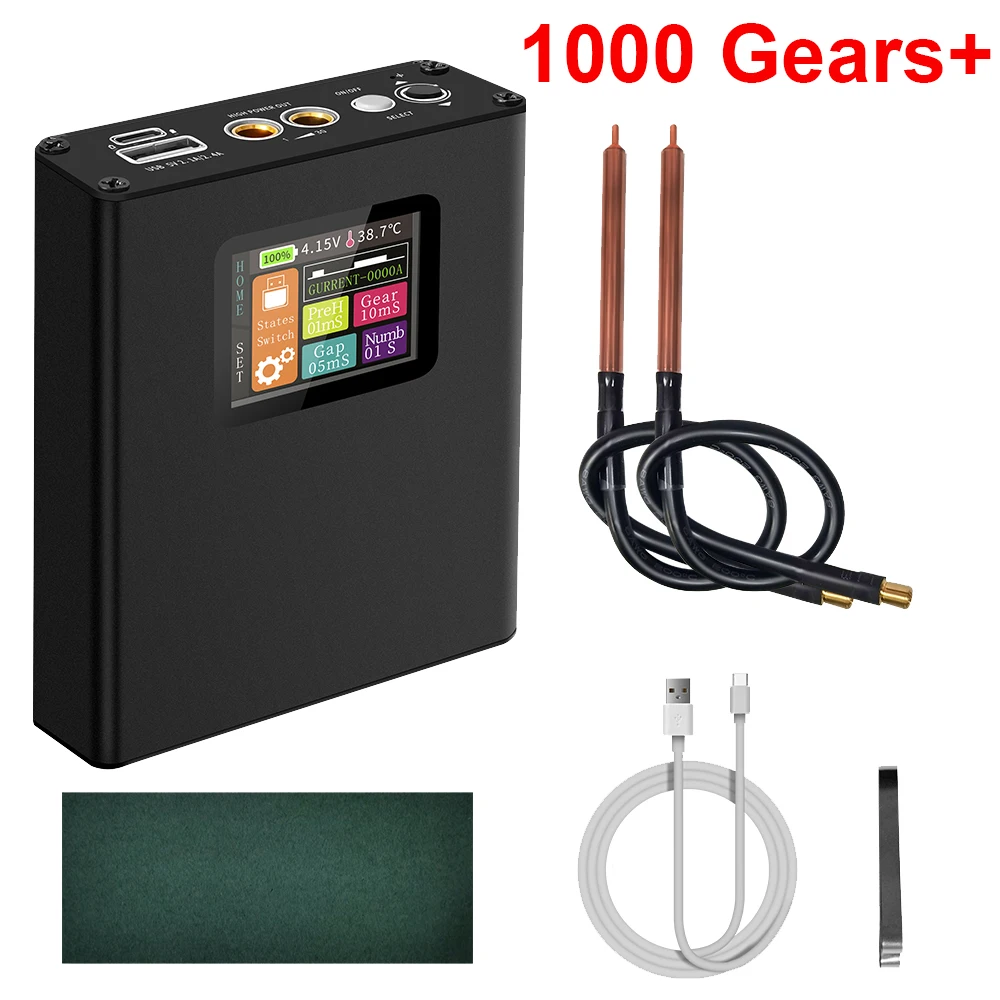 

Spot Welding Machine Digital Display Automatic Trigger 1000+ Gears Color Screen for 0.1-0.25mm Nickel-Plated Steel Plate