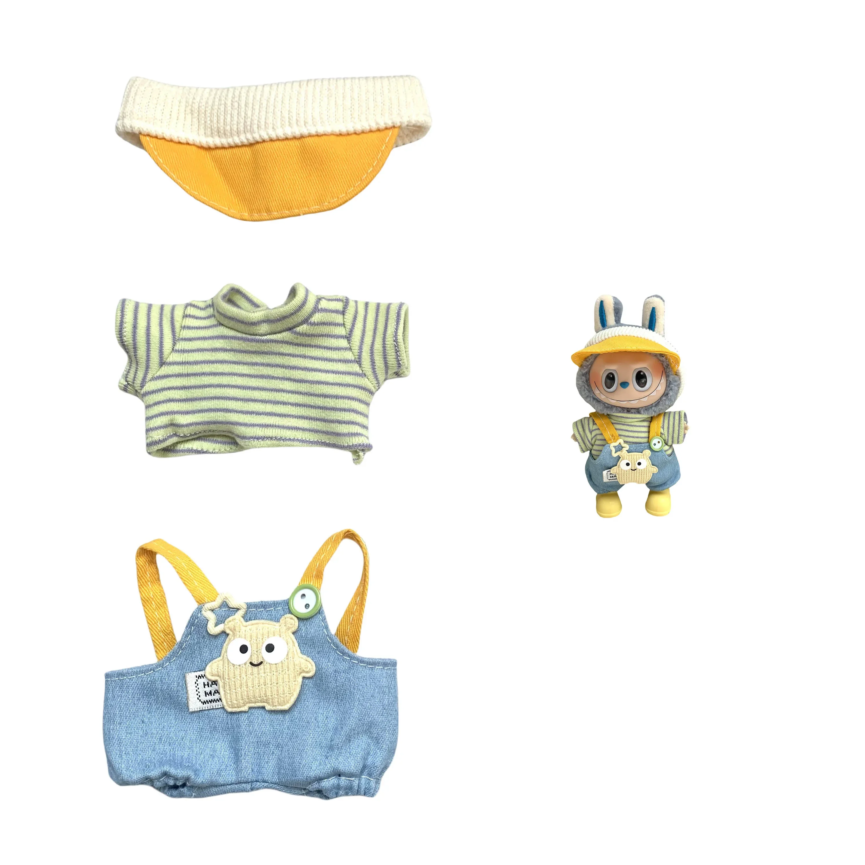 

Clothes for Labubu Plush Doll Clothes, Wearable Keychain Gardener Outfit Set