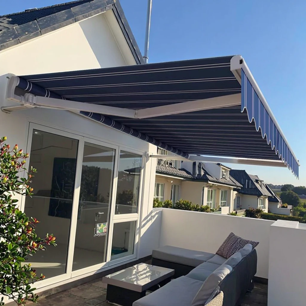 Home Terrace Telescopic Arm Sunshade For Garden Patio Balcony Outdoor Restaurant Cafe Hotel Resort Swimming Pool Leisure-Awnings