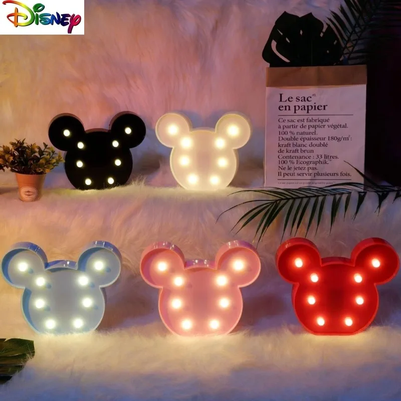 

Disney Home LED Creative Light Cartoon Mickey Bedhead Bedroom Fashion Decoration Living Room Ornament Birthday Gift