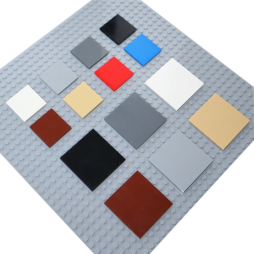 MOC Assemble Particles 10202 1751 Size 6x6 4x4 7x7 Bricks Flat Tile Smooth Building Blocks DIY Educational Creative Toy for Kids