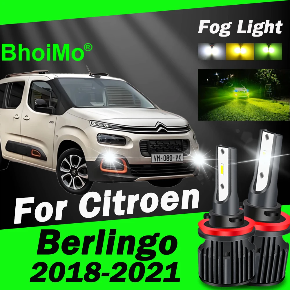 

BhoiMo Front Fog Light Bulb For Citroen Berlingo 2018 2019 2020 2021 Led Lamp