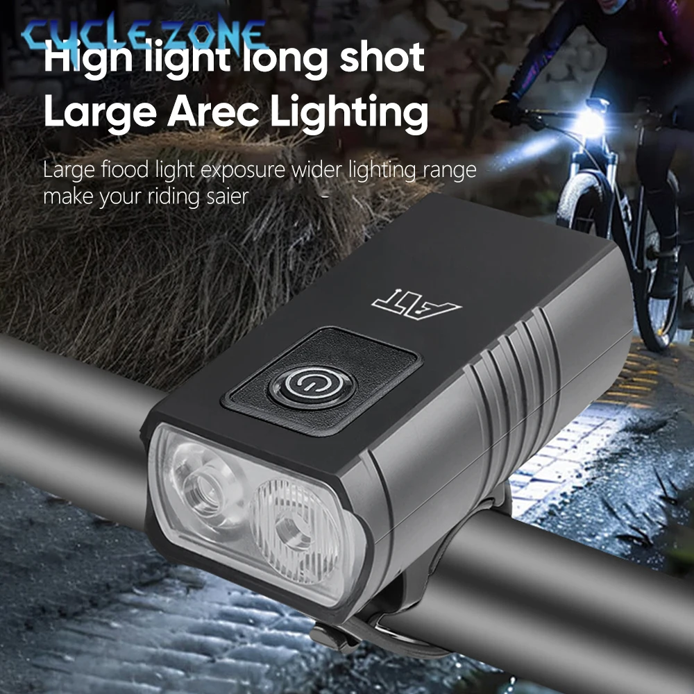 

2 T6 Bicycle Front Light Type-C Rechargeable Bike Light MTB Road Bike 3 Lighting Modes Headlight Flashlight Cycling Accessories