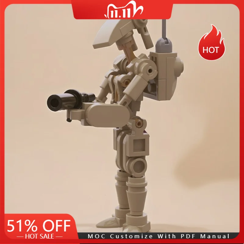 

48 шт. MOC Star Battle, мини-Битва, модель дроида, строительные блоки, кирпичи, креативная сборка, развивающие игрушки для взрослых, рождественские подарки