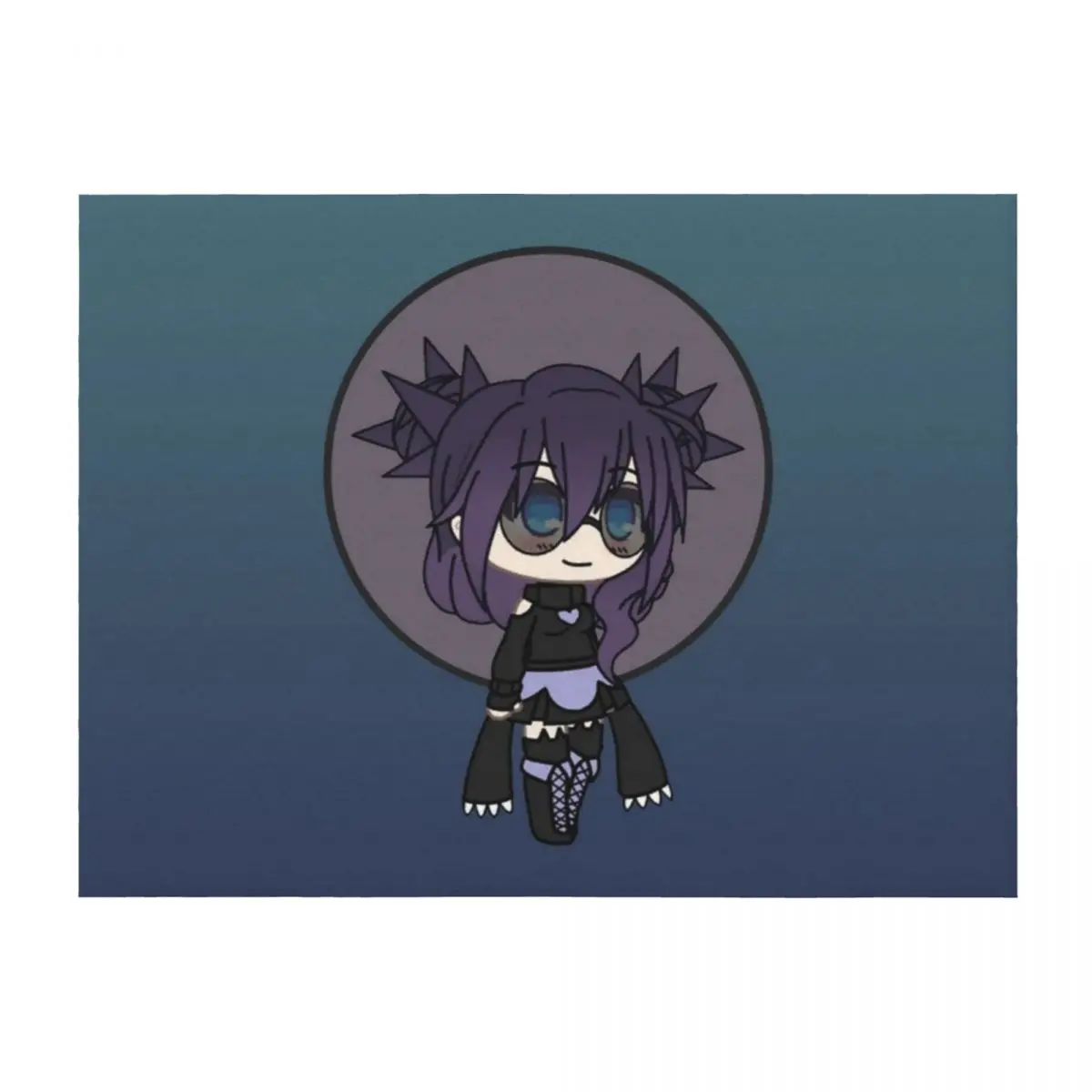

Cute Gacha Girl - Kira Pastel Goth Chibi Girl Throw Blanket Large Polar Tourist Cute Plaid Blankets