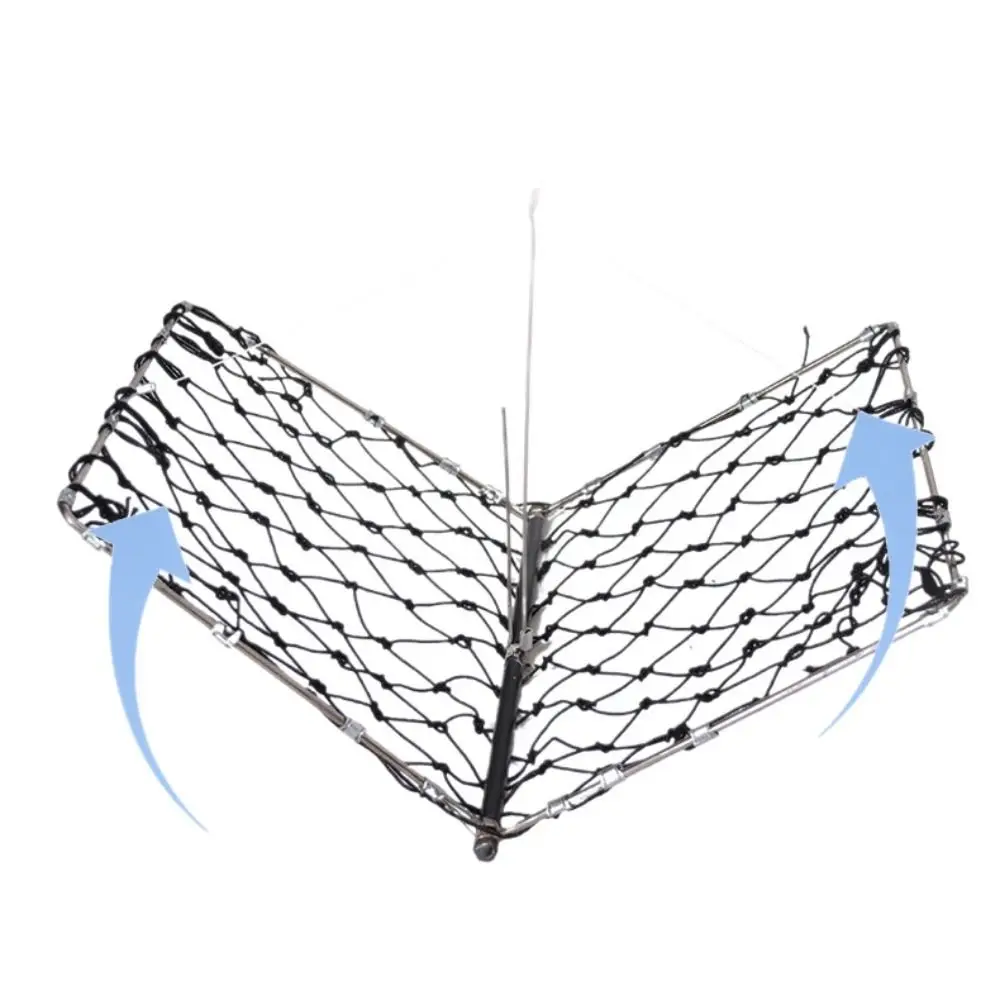 Portable Castable Crab Trap Saltwater-Ready Heavy Duty Crab Snare Foldable Crabbing Equipment Fishing Gear