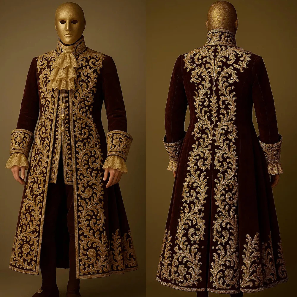 

Regency Gentleman Tuxedo Suit Victorian Aristocratic Rococo Regal Wedding Gown Men's Military Uniform Historical Reenactment