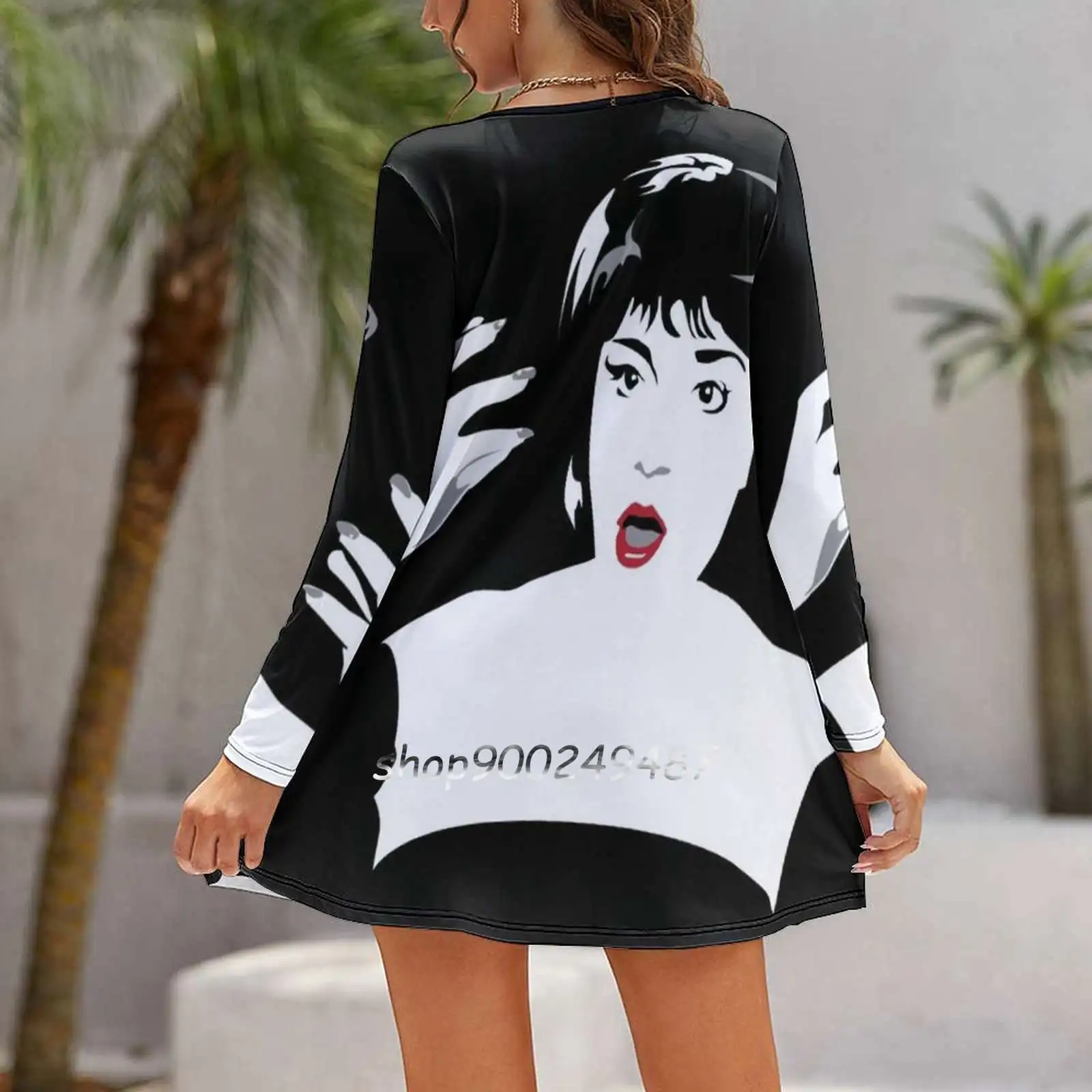 Flames On The Side Of My Face Women Spring Autumn Long Sleeve Dress Female Casual Dress Clue Flames On Side My Face Madeline