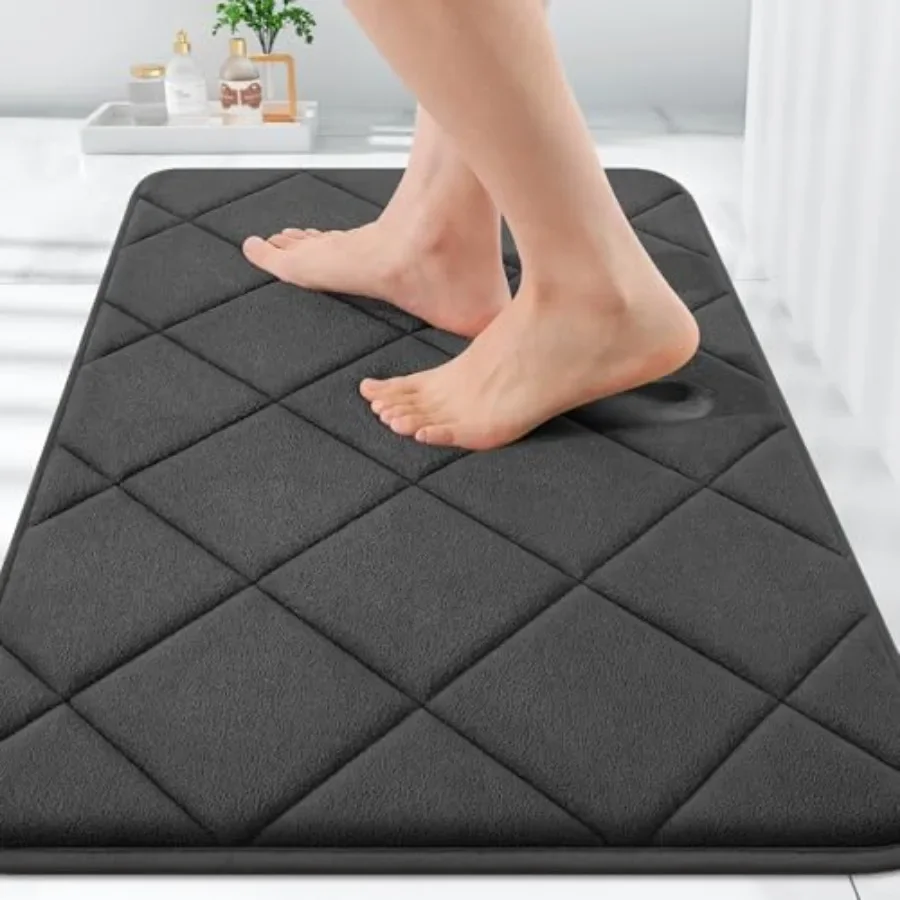 

Memory Foam Bath Mat 30x20 Ultra Soft and Absorbent Bathroom Rugs Machine Washable Comfortable Bath Carpet for Bathroom Floor T