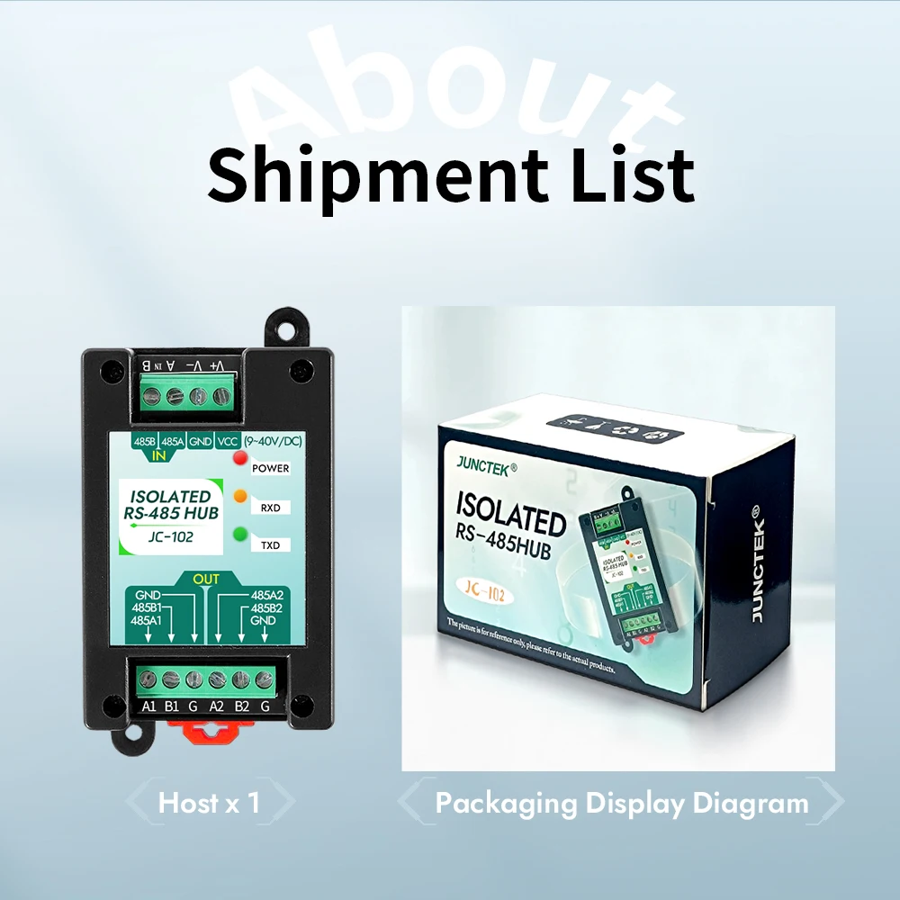 محور مكرر RS485، 1 Master 2 Slaves، موسع مضخم إشارة معزول بصريًا من 1 إلى 2 مع حماية من زيادة التيار