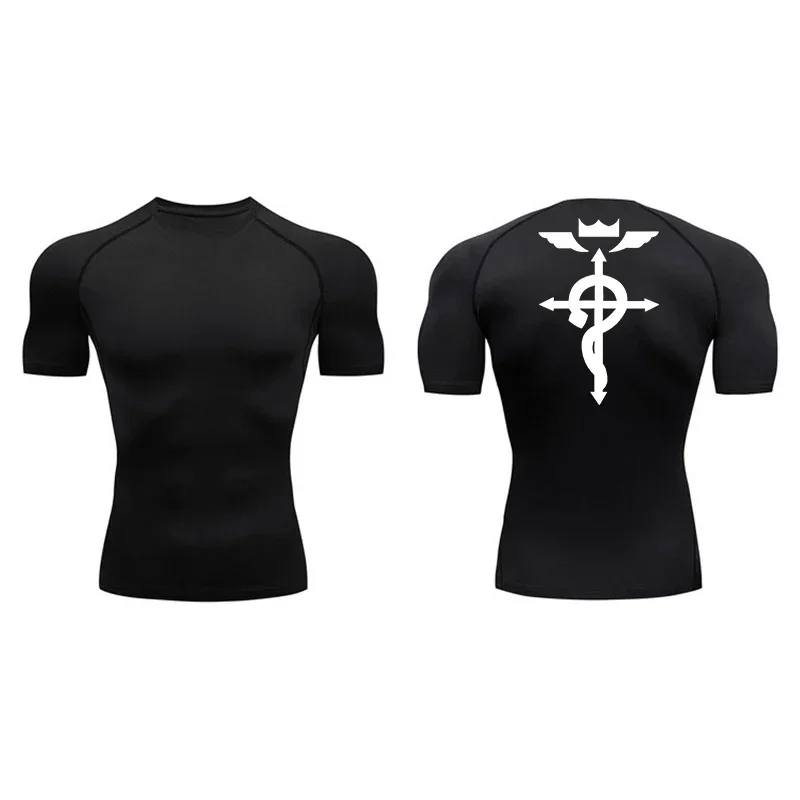 Sommer-Kompressionsshirt für Herren, Gym-Workout, Fitness, bequemes Oberteil, modisches, schnell trocknendes Sport-T-Shirt, schweißresistentes T-Shirt