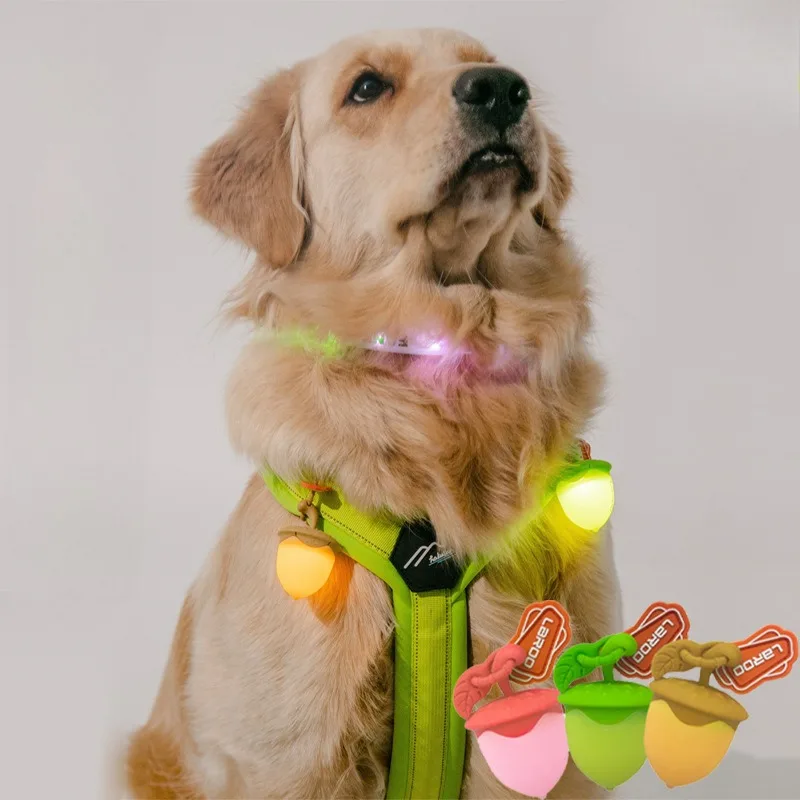 Dog Glow-in-the Dark Pendant Walk Dogs Pet Fun Led Rechargeable Pendants Waterproof Night Prevent Lost Pet Products Accessories