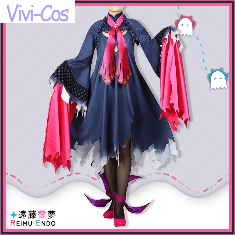 Vivi-Cos Anime Vtuber NIJISANJI Reimu Endou Cool Gorgeous Suit Cosplay Costume Halloween Role Play Carnival New S-XXXL