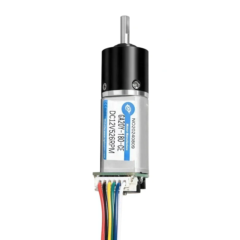 Planetary gear encoder motor GA20Y-180, adjustable speed, forward and reverse rotation, 12V, 24V