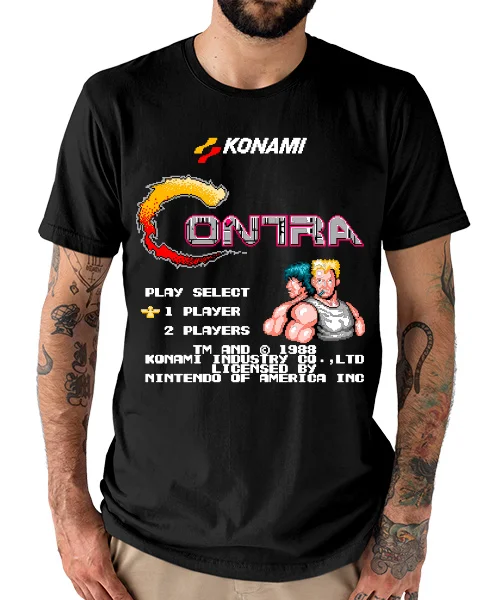 T-shirt for Anime Contra videogame 80’S Konami