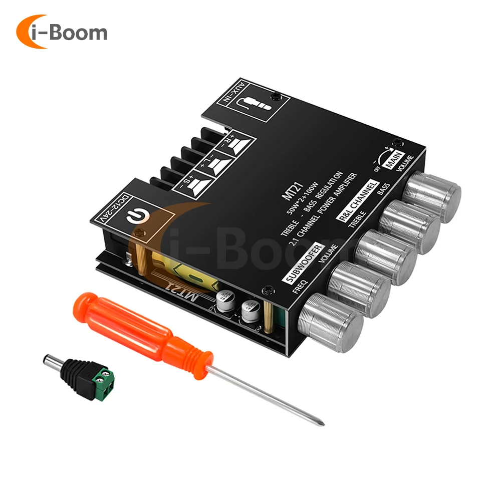 ZK-MT21 Amplifier 2.1-Channel 50Wx2+100W Stereo Subwoofer Bluetooth Audio Player Digital Amplifier