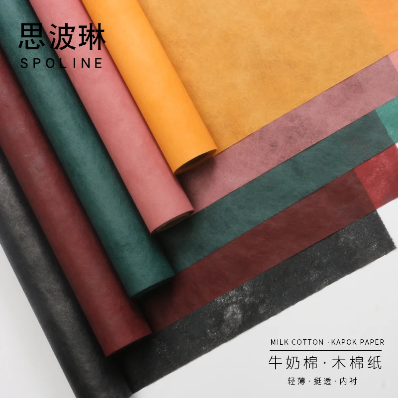 Kapok Paper Korean Solid Color Floral Packaging Lining Material Waterproof Tissue Paper Non-woven Paper 60cmx9m