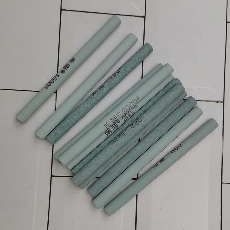 Tira de piedra de aceite redonda profesional, cuchillo portátil, piedra para afilar cuchillos, herramientas de molienda, tira abrasiva de pulido