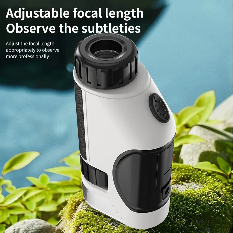 Kids Handheld Portable Mini Microscope for Outdoor Exploration Educational Science Toy with LED Light Source And High Definition