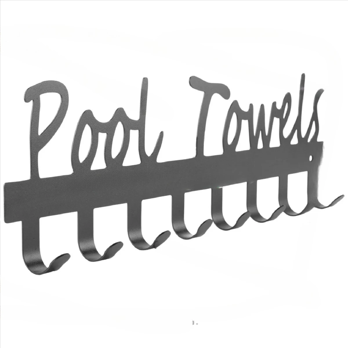Pool Towel Hooks for Bathroom Wall Mount Towel Rack Towel Holder Carbon Steel Hanger Organizer Indoor Outdoor for TowelT97C