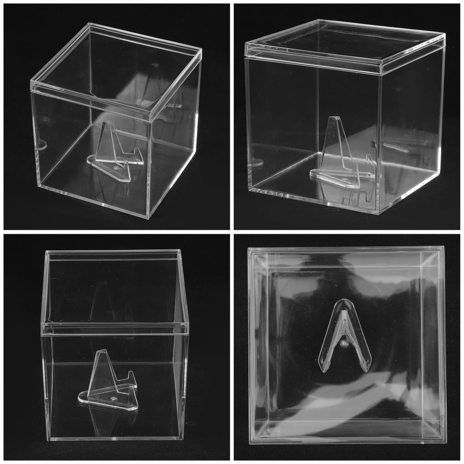 Acrylic Display for Rings Ring Display Case Baseball Holder Showcase Cabinet Clear Jewelry Container Storage Organizer