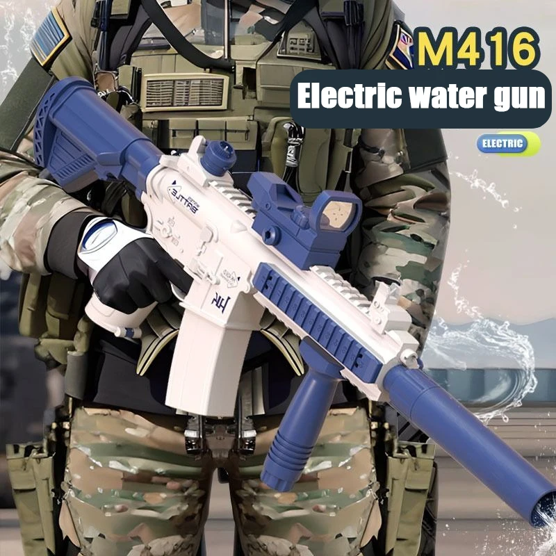 New Electric M416 Water Guns Electric Glock Pistol Shooting Toy Fully Automatic Summer Beach Toy Children Boys and Girls Gift