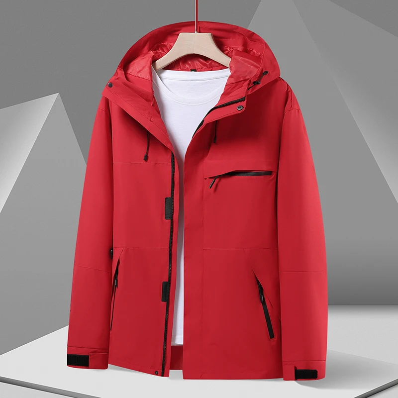 

Новая ветрозащитная и водонепроницаемая теплая куртка для альпинизма и активного отдыха, красная, свободного кроя, для весны и осени