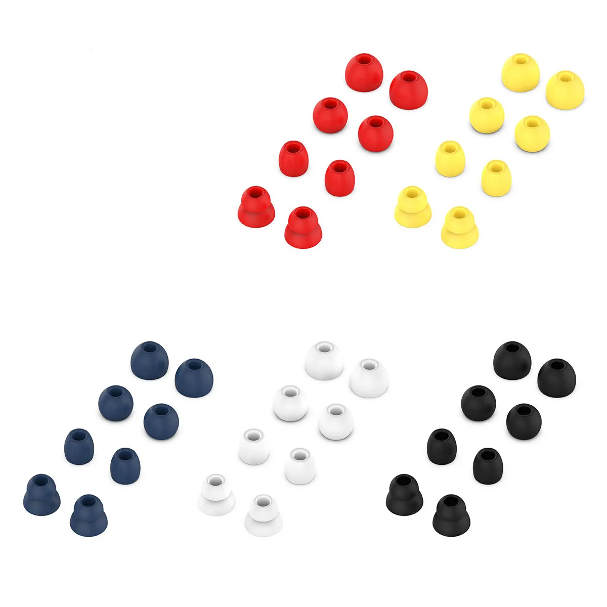 8Pcs Silicone Earbuds Tips Soft Flexible Antistatic Noise Isolating Silicone Sleeve Cover for Wireless Earphone