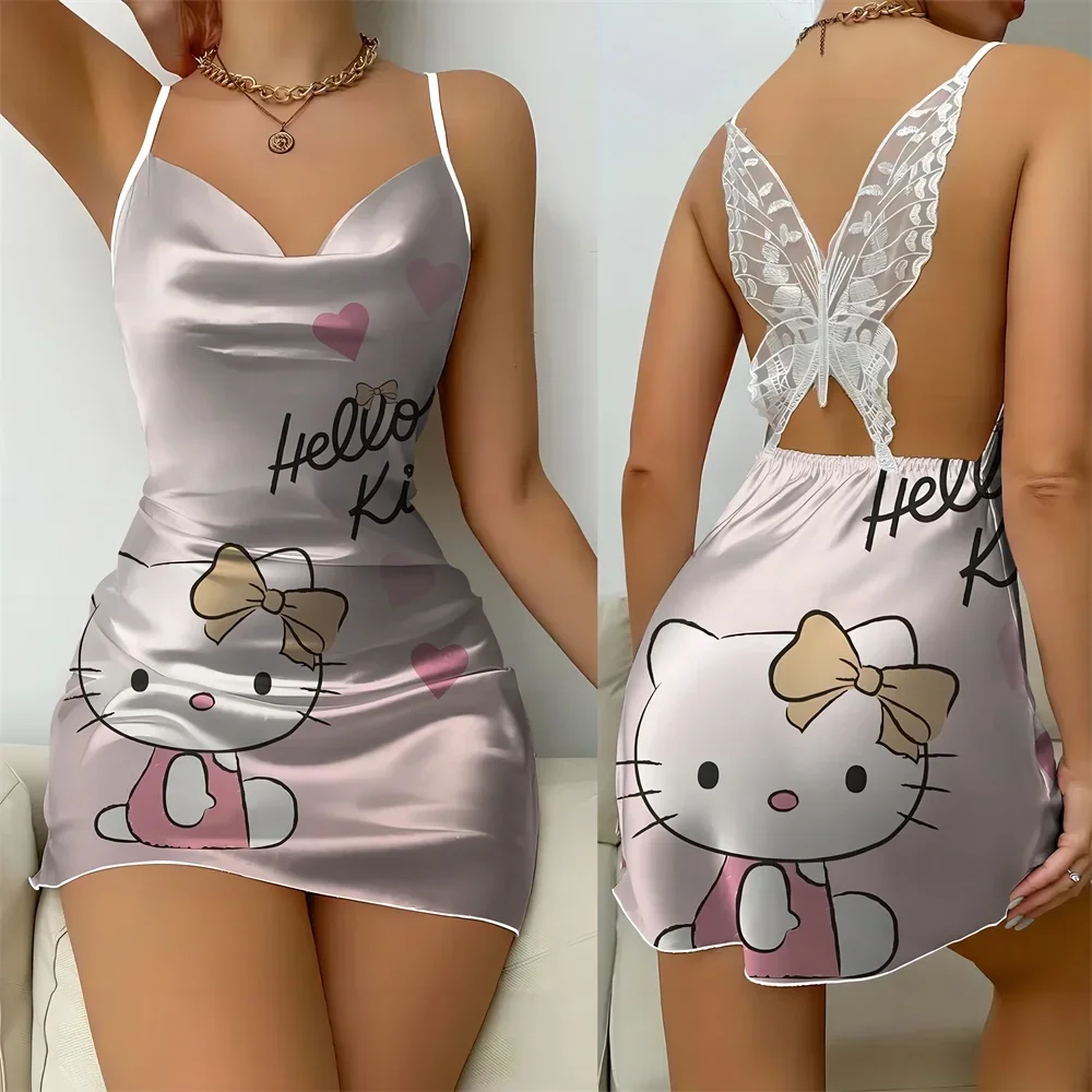 New Pattern Pajama for Women Summer Women's Home Dress Free Shipping Sexy Sleevesless Female Pajamas Cartoon Pattern Nightwear