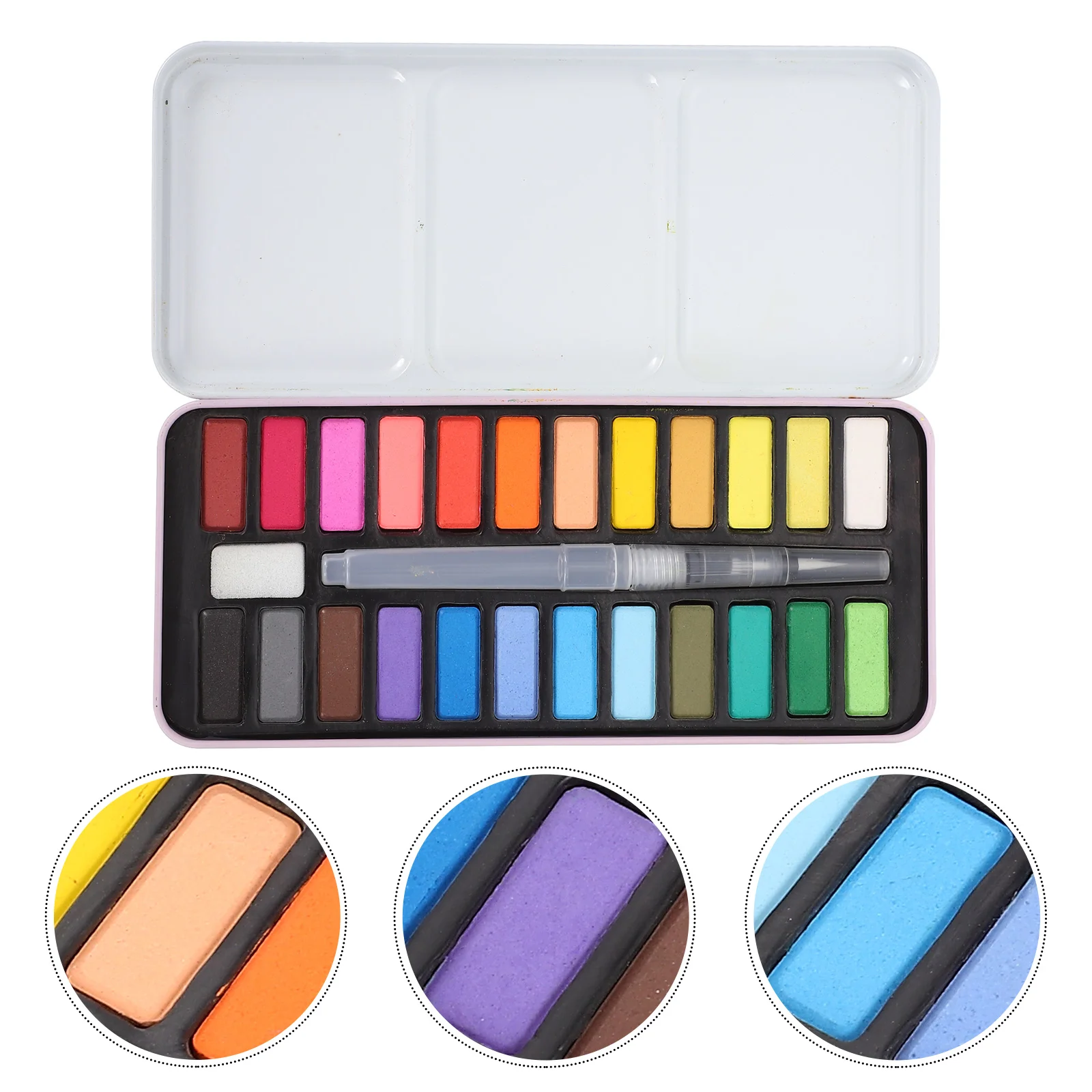 

Solid Watercolor Kit Suite Paint Supply Professional Plastic Convenient Travel Draw Accessory