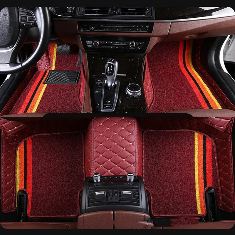 Custom Style Luxury Double Decker Car Floor Mats for Renault Espace 2018-2022 Year Auto Accessories Interior