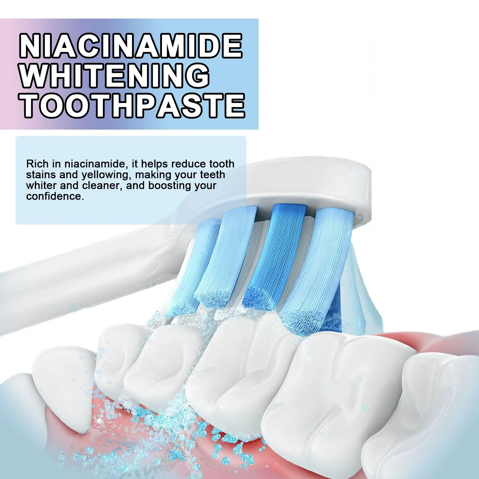 Bleach Toothpaste Stain Removal Dental Plaque Cleansing Yellow Tooth Fresh Breath Oral Gum Care Brighten Nicotinamide Toothpaste