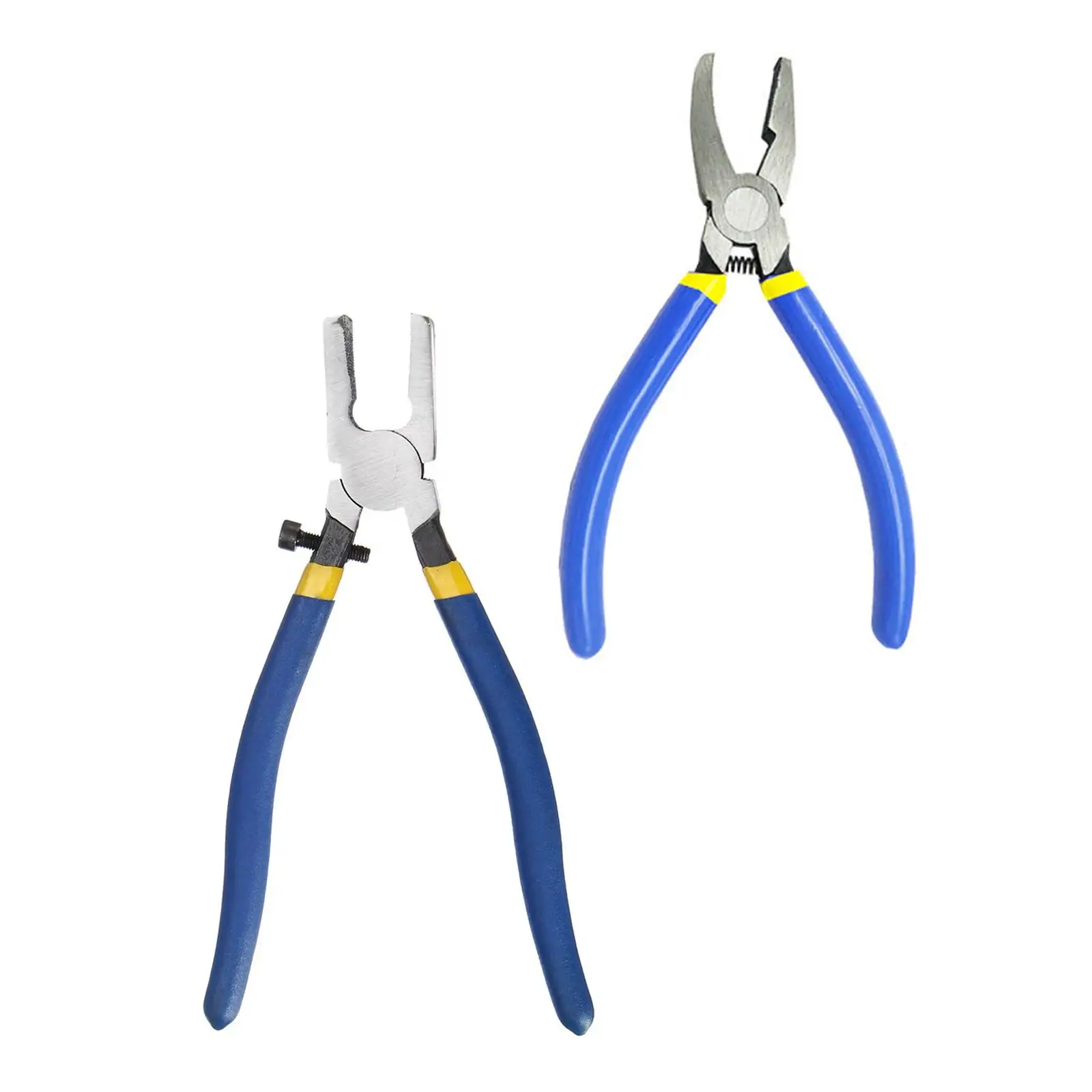 

2 Pieces Glass Pliers with Comfort Grip Handle Metal Heavy Duty Glass Breaking