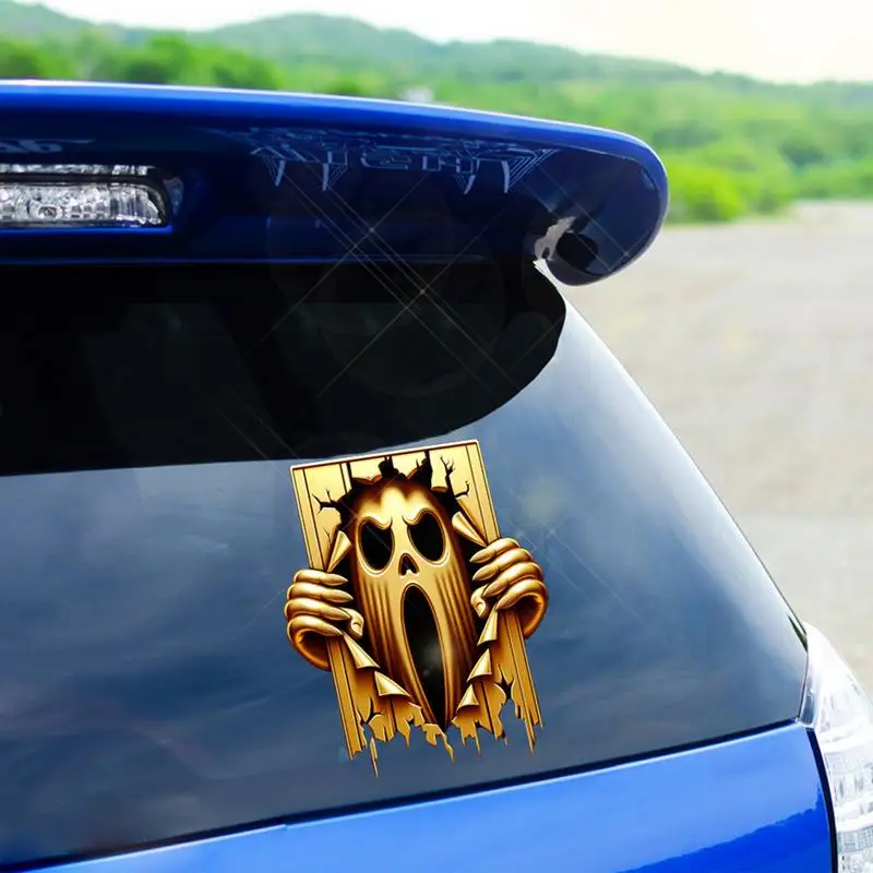 

Halloween Car Decals Gothic 3D Stickers For Halloween Fadeless Funny Car Stickers Automotive Decoration For Motorcycles SUVs