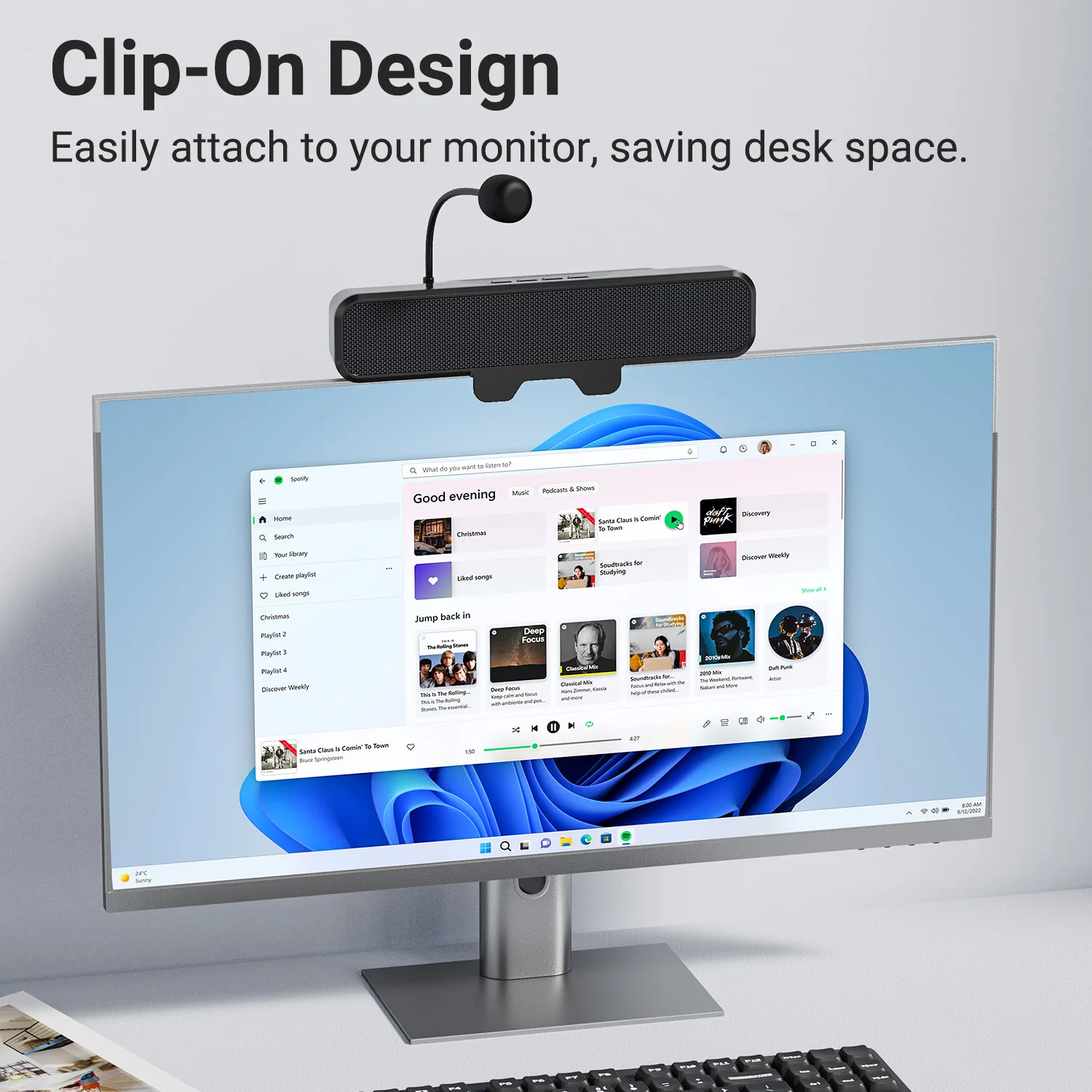 2026 MZ-631M portable clip-on 10W high-power USB sound blaster computer speaker stereo bass