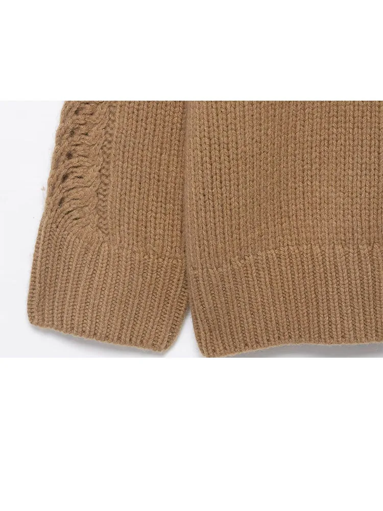 

HH Woman Fashion Winter Long Sleeves Half Turtleneck Knitting Pullover Sweater Female Versatile Casual Street Style Sweater