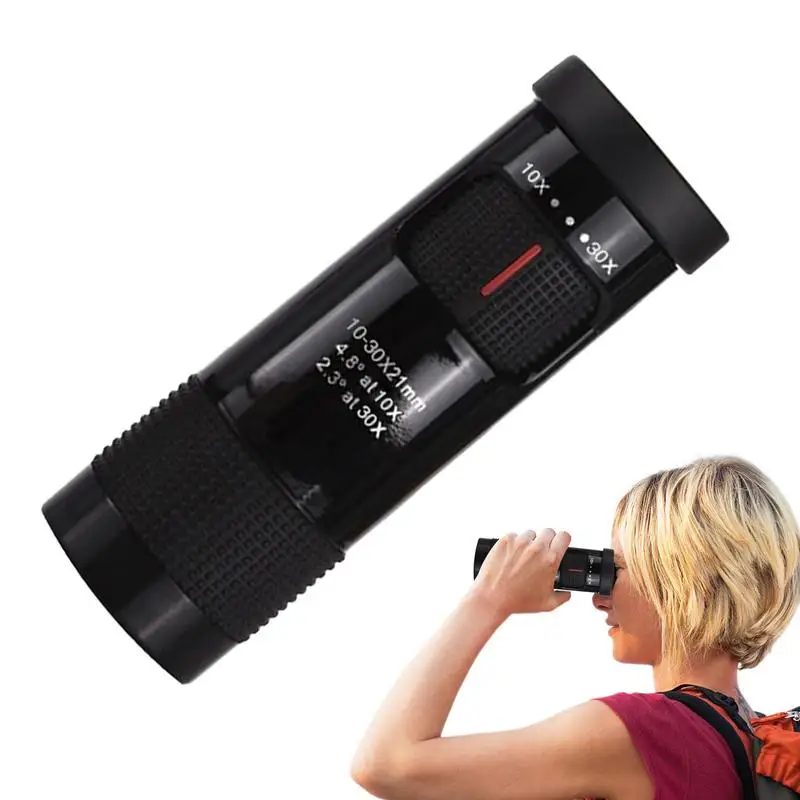 Pocket Portable Telescope 10-30X21 High Zoom Pocket Monocular Scope Waterproof Clear Vision Anti Fog Telescope Supplies For