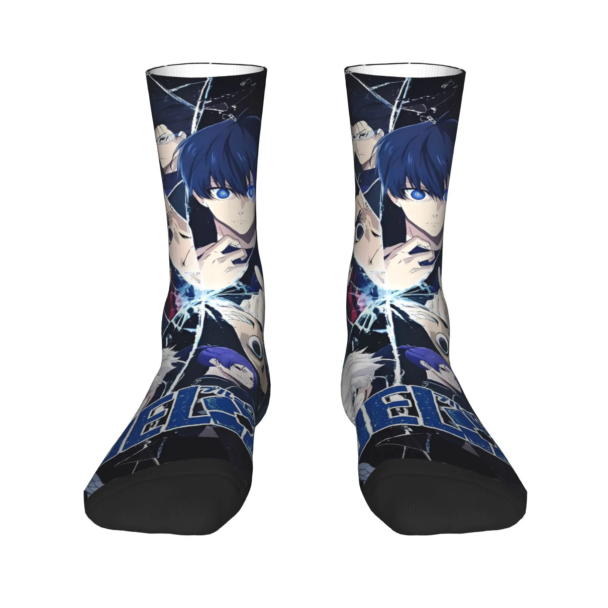 Calze anime Blue Lock Calzini divertenti con grafica Calzini antiscivolo invernali da uomo che corrono calzini morbidi e traspiranti