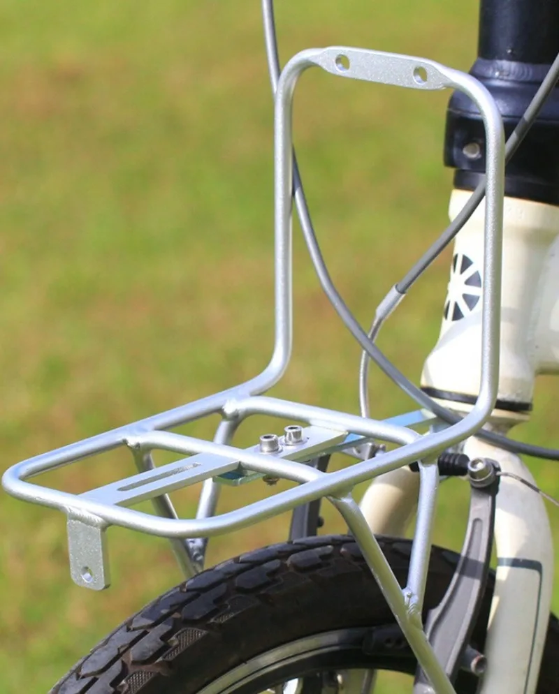 Klappbarer Mountainbike-Frontgepäckträger aus Aluminiumlegierung, robust, langlebig, hohe Tragfähigkeit, Fahrradgepäckträger, Fahrradzubehör – Detail 6