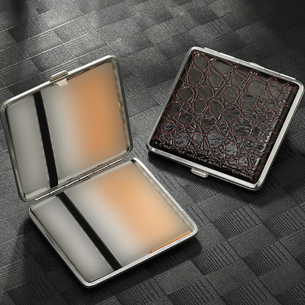 Leather Cigarette Case Convenient Carry-on Simple Cigarette Case Pack Of 20 Home Supplies 20 Cigarette Case Cigarette Box Cortex