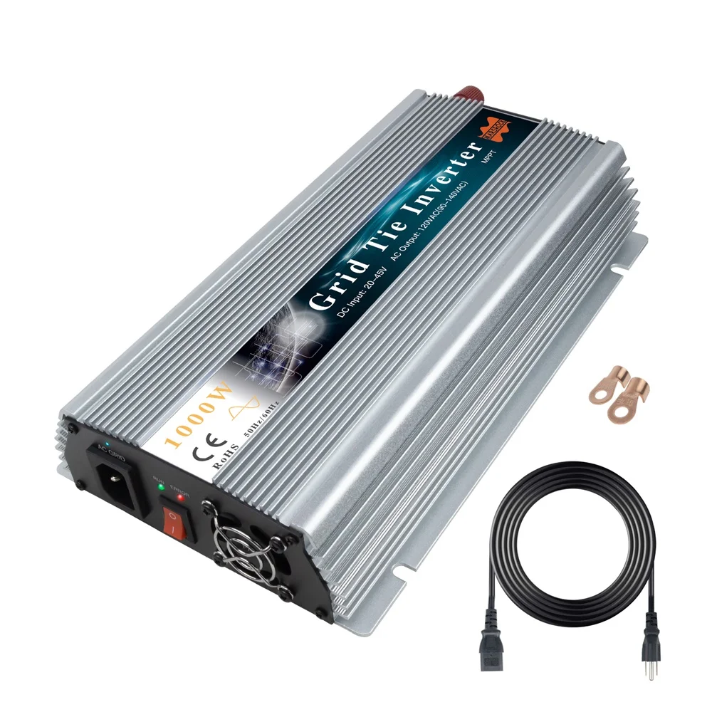 1000W 90-260VAC 10.5V-50VDC Solar Grid Connected Micro Inverter with MPPT Function, Supporting low-power Wind Turbines