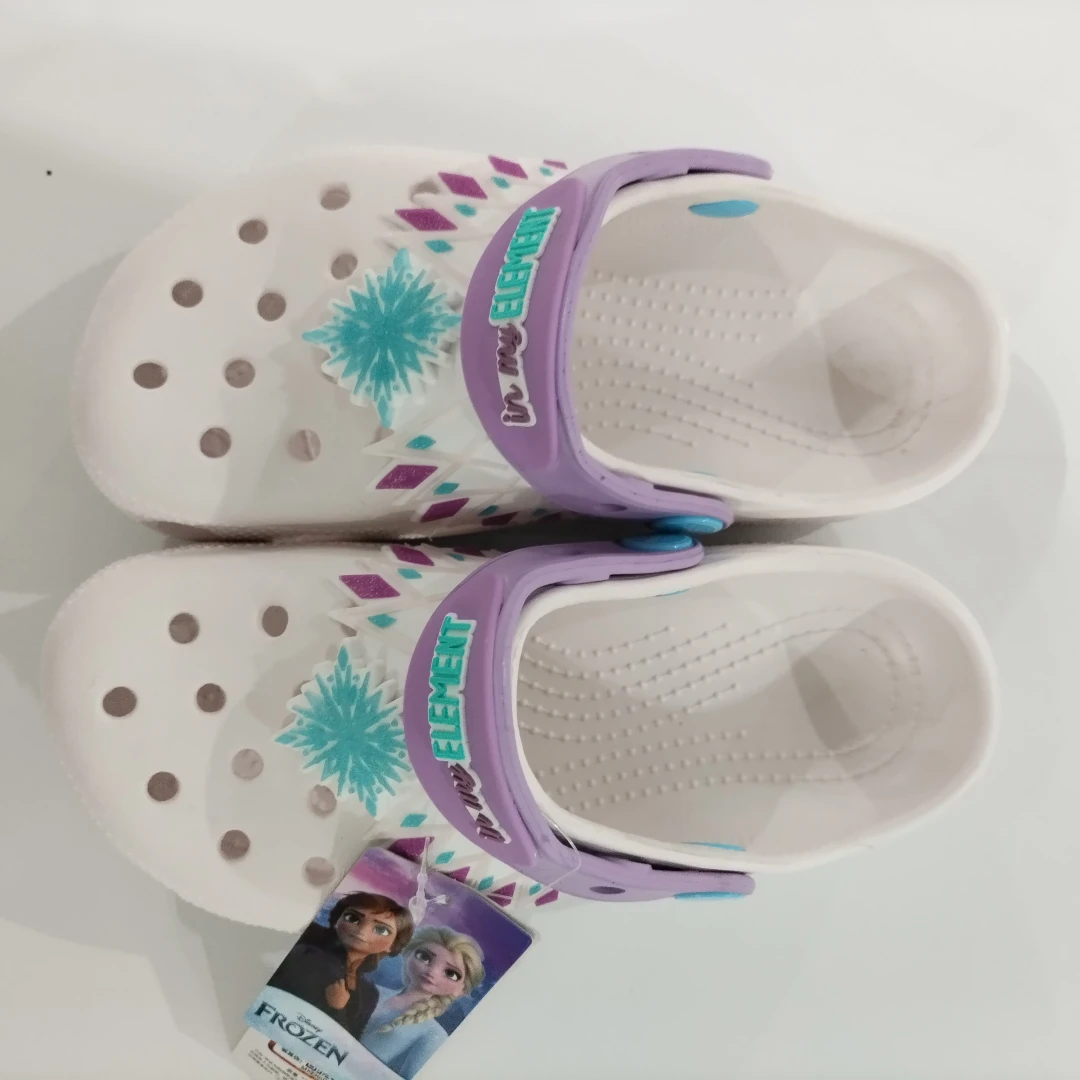 Croc-Style قباقيب الصنادل الشريحة ديزني فروزن عدم الانزلاق تنفس أحذية الشاطئ في الهواء الطلق حذاء كاجوال الأطفال النعال #2