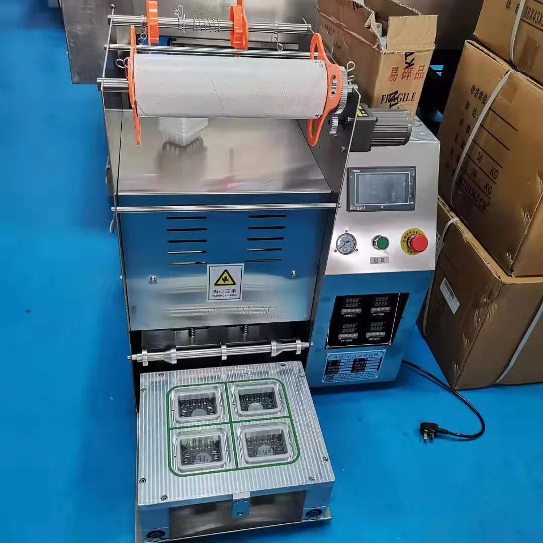 Cup Sealing Machine Heat Sealing Milk Tea Cup  Machines Lunch Box Automatic Sealing Machine