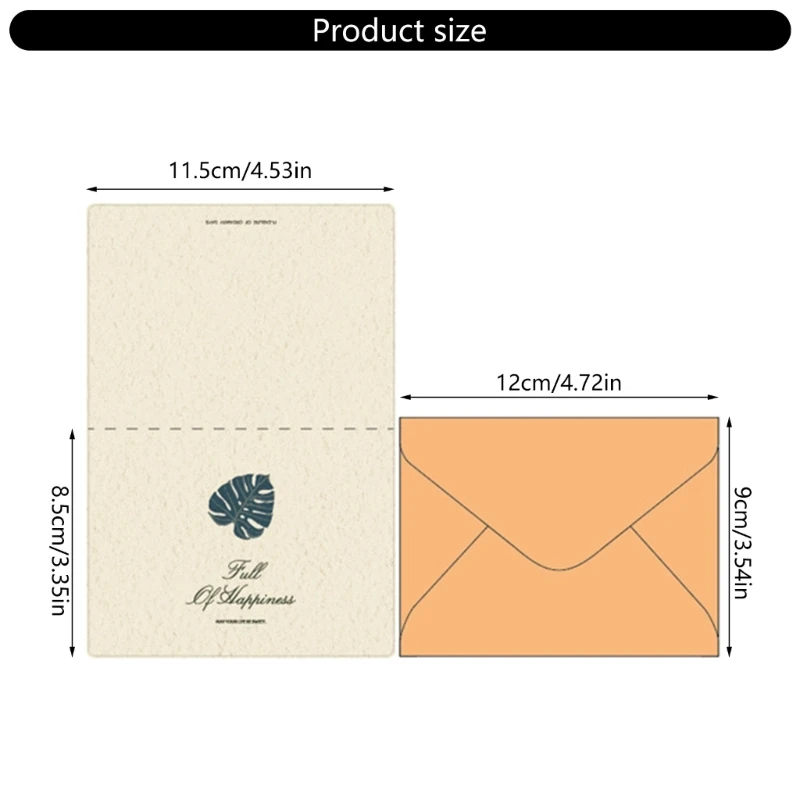 10 ชิ้นการ์ดขอบคุณชุดกระดาษสีน้ำตาลซองการ์ดว่างสำหรับเพื่อนครู