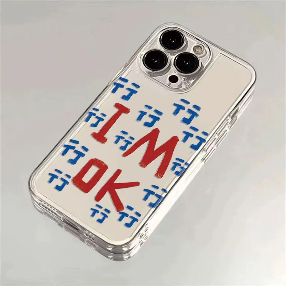 حافظة هاتف ناعمة من SEIRASSIM Words I am OK لهاتف آيفون 16 برو ماكس 15 بلس 14 13 11 غطاء خلفي لهاتف آيفون 12 برو xr xs x 7 8 SE2 SE3 #1