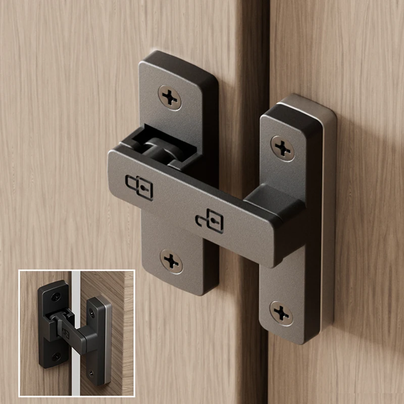 

Non Punching Positioning Door Buckle 90 Degree Right Angle Sliding Door Bedroom Door Lock Buckle Anti-theft Door Latch