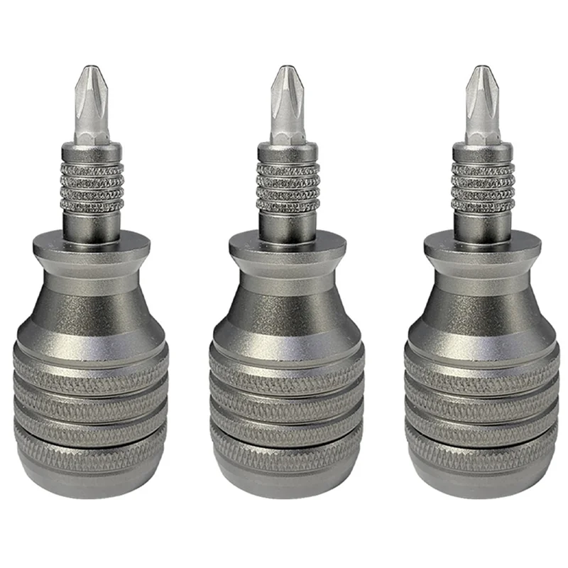 AC88-3X 7 In 1 Mini Screwdriver Titanium Screwdriver 1/4 Inch Magnetic Phillips Torx Screw Driver Bit Kit Home Repair Tools