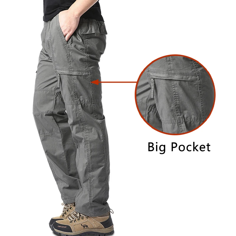 

Men's Casual Pants Summer Spring Cargo Pants 5XL 6XL Trousers Fitness Sportswear Spring Autumn Outdoor Work Pants Big Size