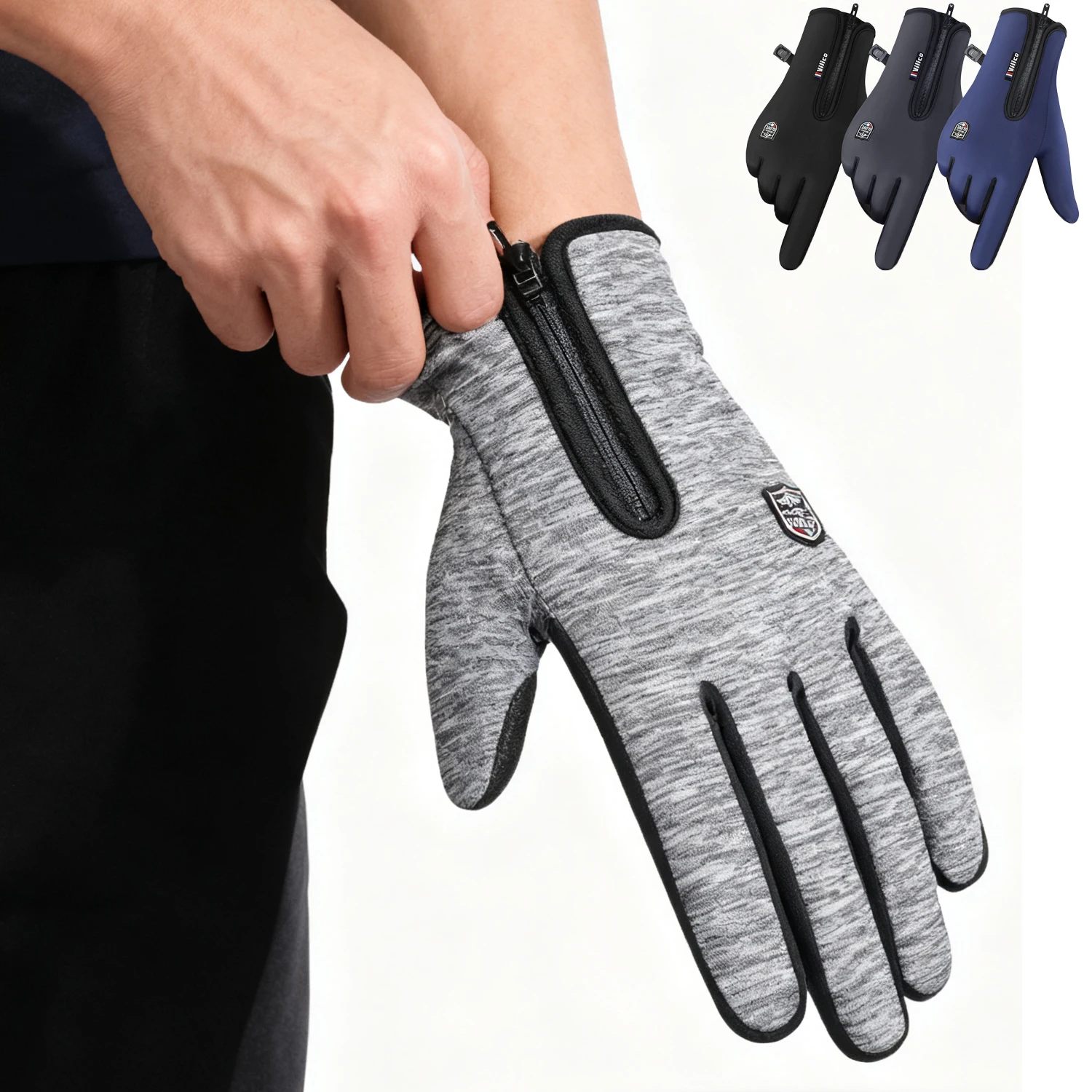 Outdoor Winter Radfahren Handschuhe Fahrrad Wasserdichte Lauf Handschuhe Fahrrad Wandern Motorrad Sport Handschuhe Touchscreen Volle Finger