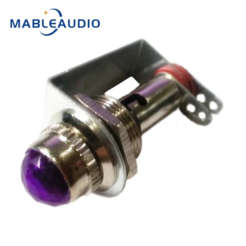 5PCS Audio Amplifier Accessories Power Indicator Light Drill Stone Tone Board Signal Light Bracket Built-in 6.3V Iron Frame